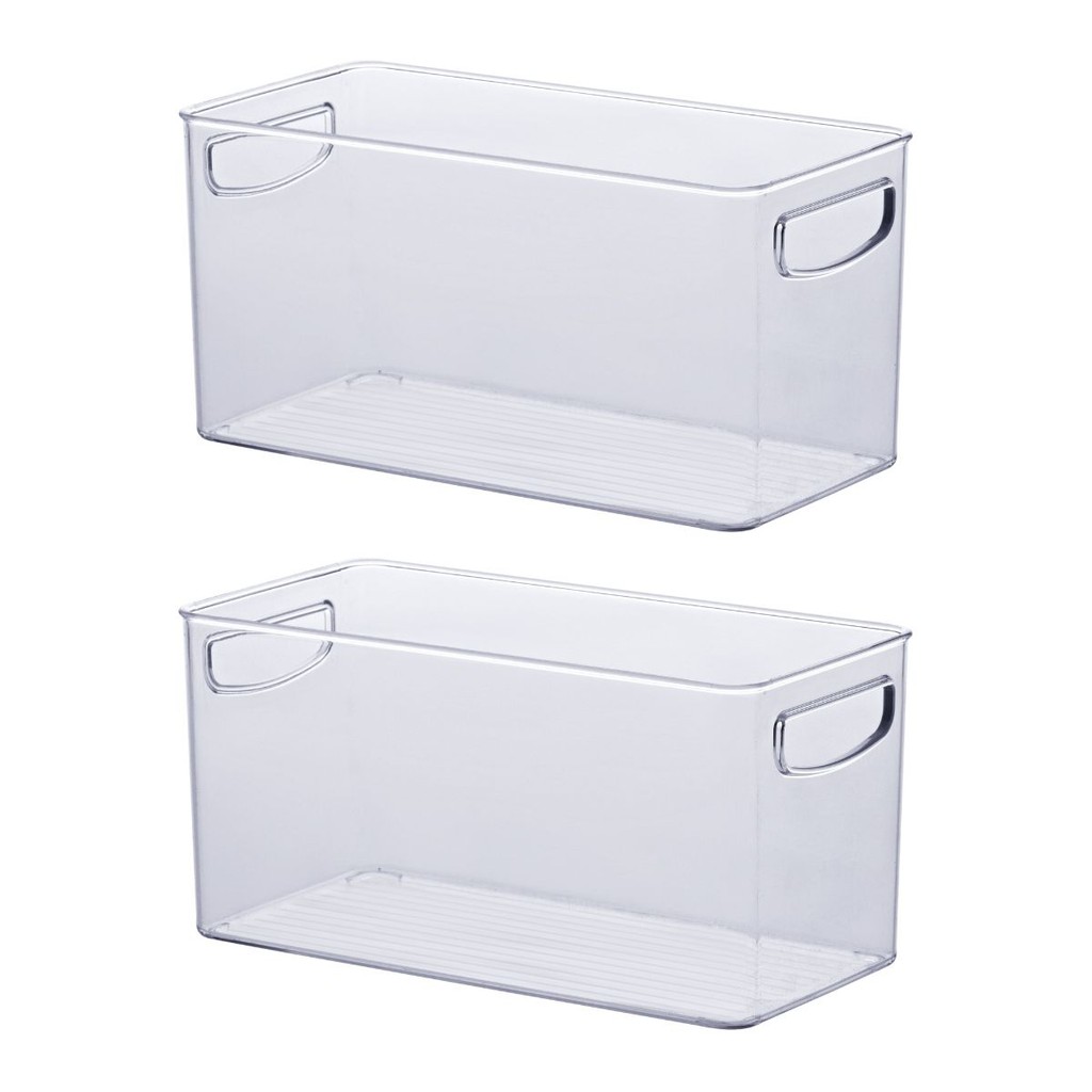 Organizador Geladeira Cozinha Acrílico 30x15x15 Cm Kit 2 Un Cor Transparente em Oferta na Shopee