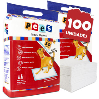 Tapete Higiênico Slim Pees Para Cães  100 Unidades  50x60cm em Oferta na Shopee
