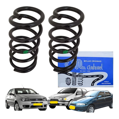 Par Mola Traseira Reforçada Gnv Palio 1996 Até 2012 em Oferta na Shopee