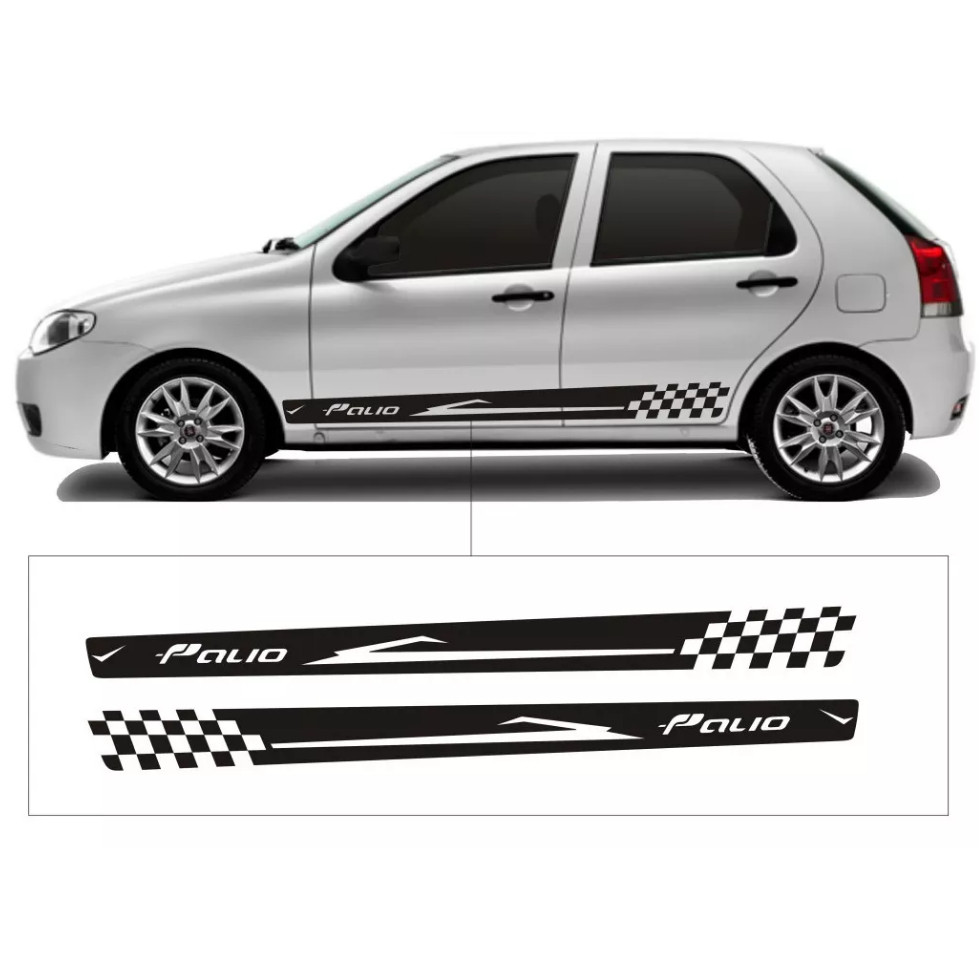 Kit Adesivo Faixa Lateral Palio Fire Adesivo 2 4 Portas