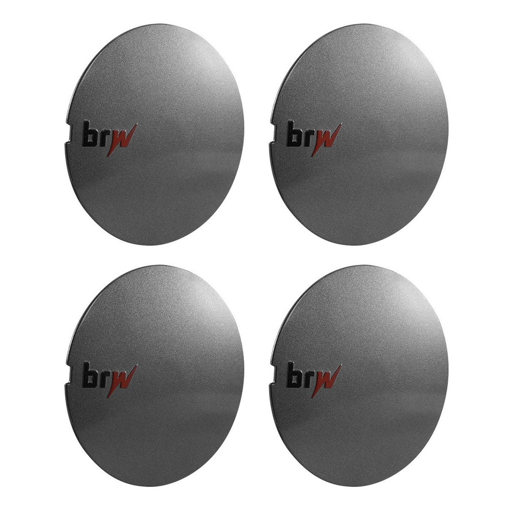Kit Calota Tampa Miolo Meio Roda Nova Brw 890 Aranha Grafite
