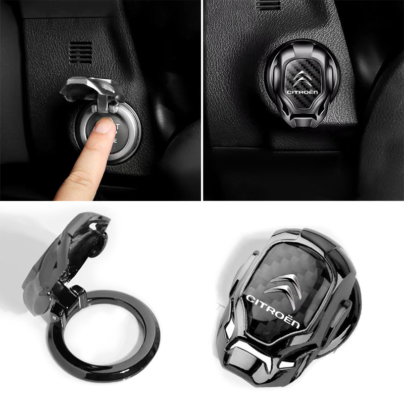 Carro Com Um Clique Iniciar Capa Protetora Botão Interior Decoração Adesivo Para Citroen C1 C2 C3 C4 Grand Picasso C5 Be