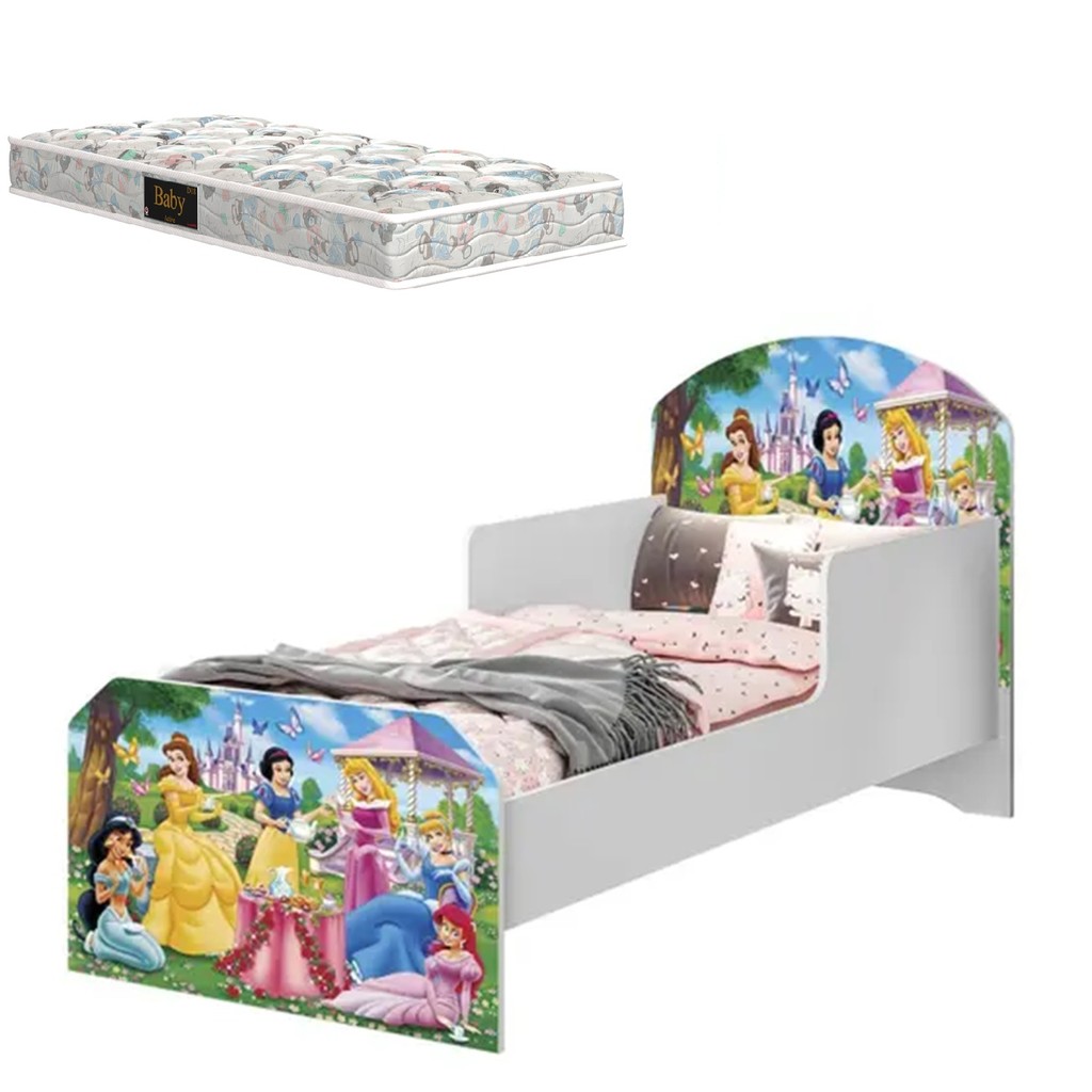 Mini Cama Juvenil Infantil Adesivada C/ Colchão Juvenil Pelmex  - Castelo