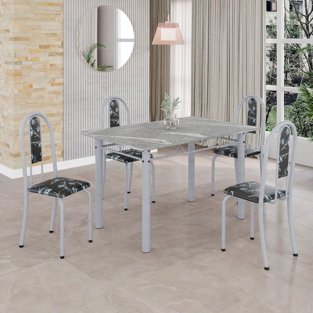 Mesa Tubular 020 Isabel 100x60 Granito Topázio 4 Cad Pérola