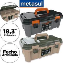 Caixa De Ferramenta Tática 18,3 Metasul Durável E Compacta