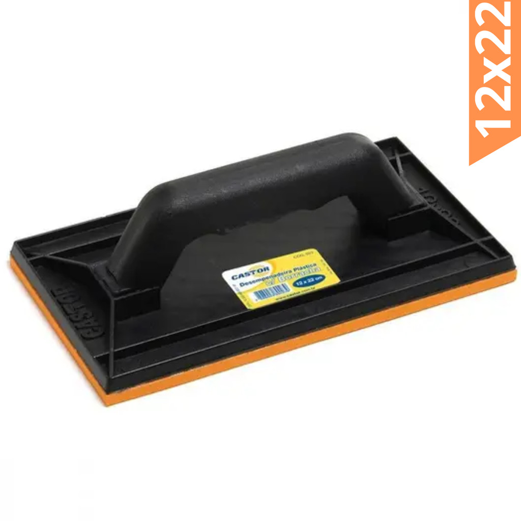 Desempenadeira Plástica PVC 12x22 com Borracha Castor em Oferta na Shopee