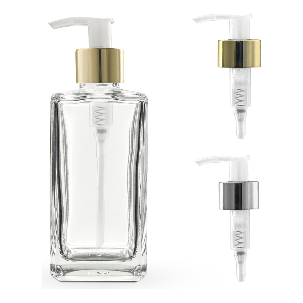 Kit 6 Porta Sabonete Líquido/álcool 250ml Retangular Cromado em Oferta na Shopee