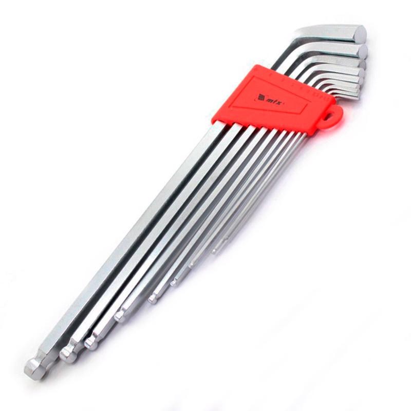 Jogo de Chaves Hexagonais Allen Abauladas Extra Longas com 9 Peças MTX em Oferta na Shopee