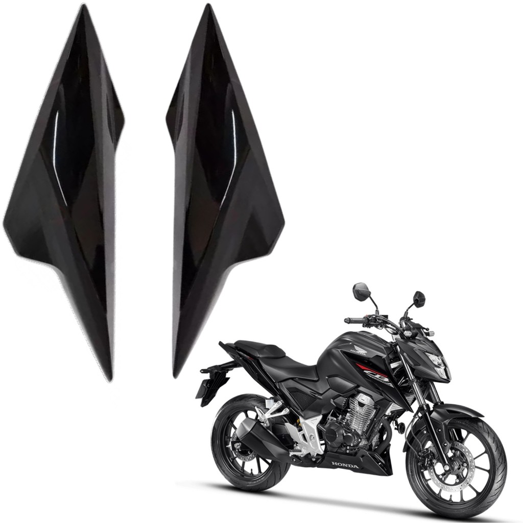 Par Carenagem Aba Aleta Tanque Preto Honda Cb300f Twister 2023 2024 PARAMOTOS HONDA