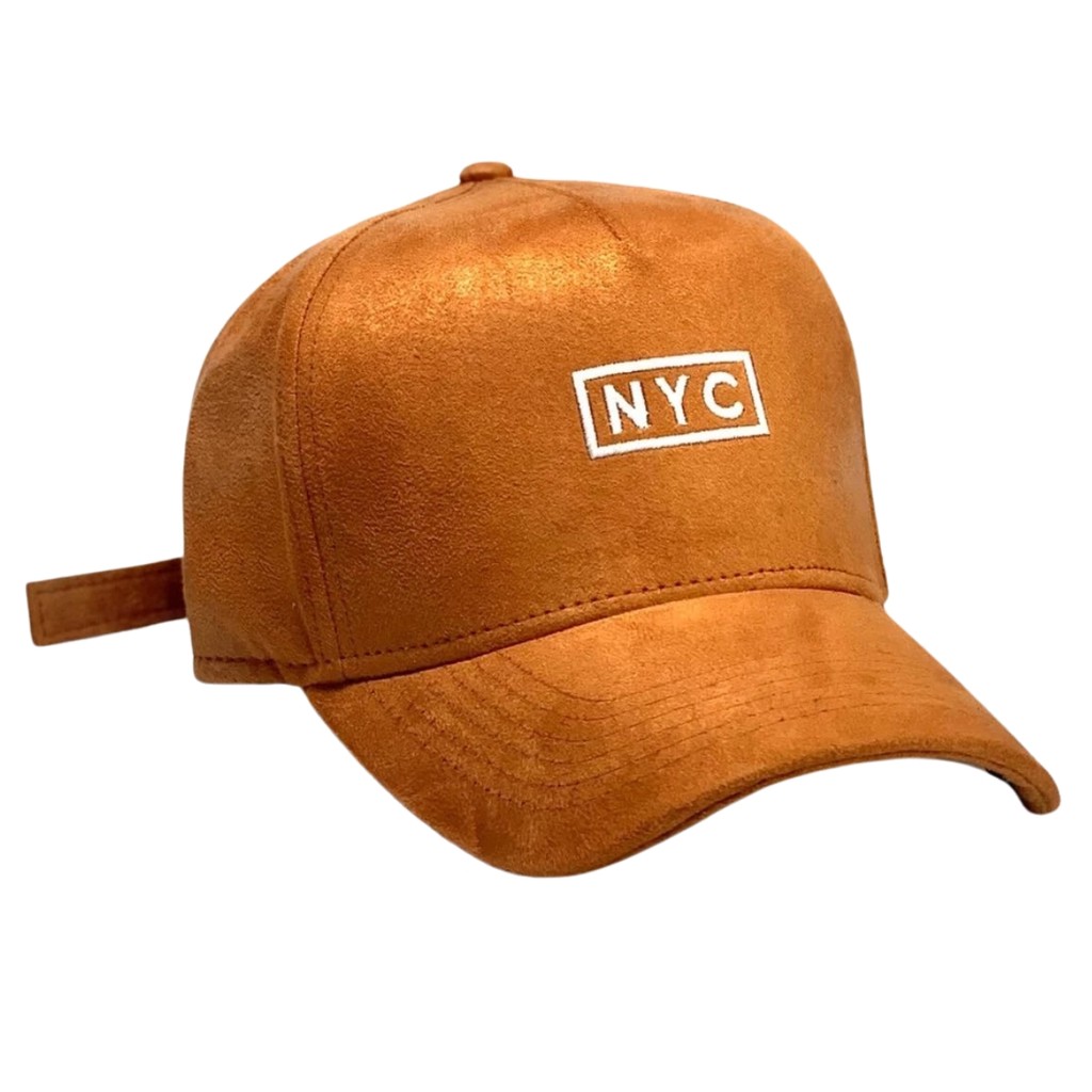 Boné Aba Curva NYC Hype Camurça Camurça Snapback NY Premium