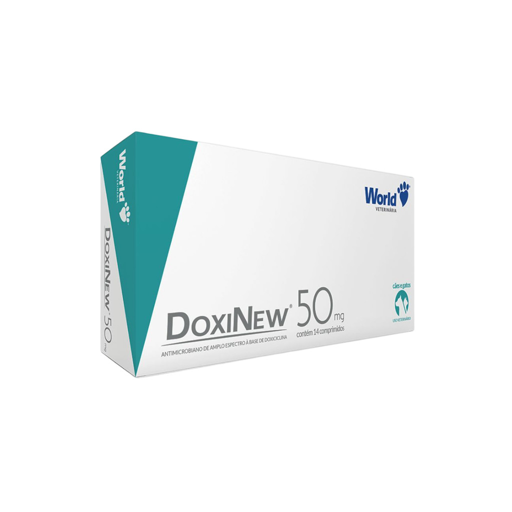Doxinew 50mg  World Antibiótico Doxiciclina - 14 Comprimidos em Oferta na Shopee