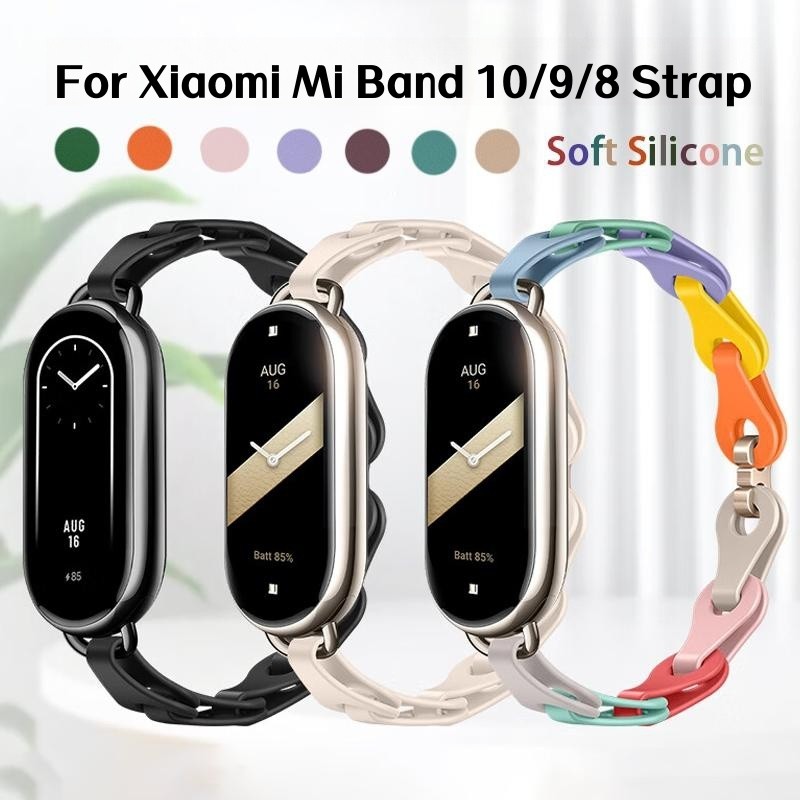 Pulseira De Silicone Para Xiaomi Mi Band 10/9/8 , Smartwatch Relógio Inteligente 8 9 , Cinto De Substituição