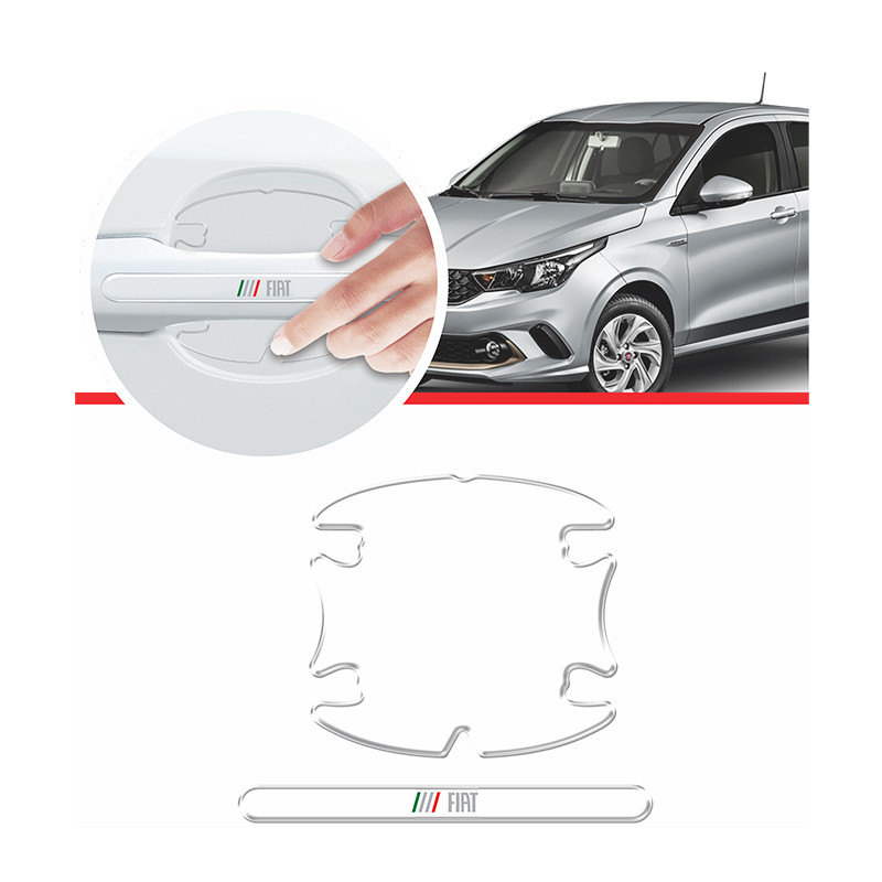 Kit Adesivos Protetor Maçaneta Fiat Toro Strada Uno Palio