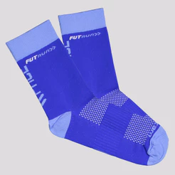 Meia Rikam Fut Run Feminina Azul