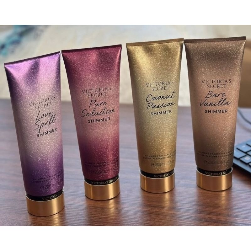 Creme Com Brilho Vs Original Importado Vanilla Love Spell Pure Seduction Coconut e Velvet Petals