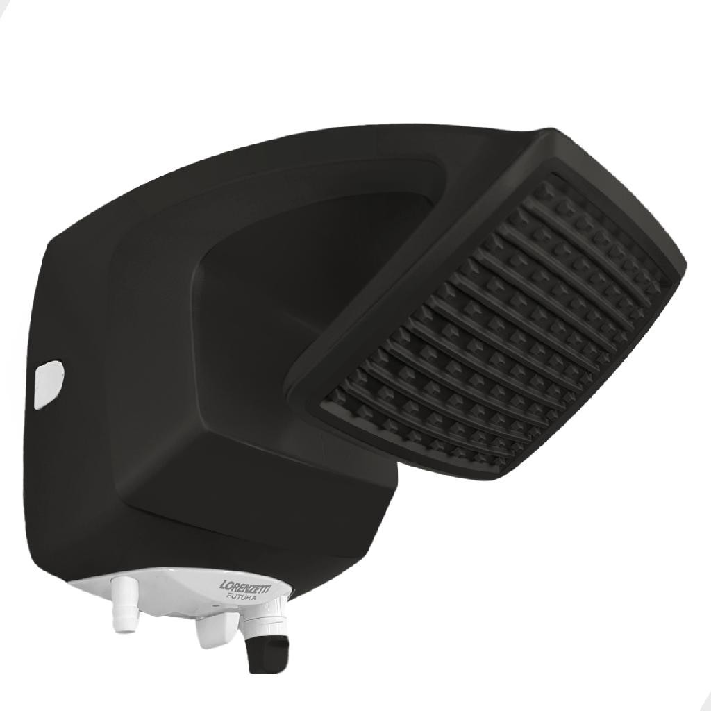 Chuveiro Eletrônico Ducha Futura Eletrônico  Lorenzetti Preto 220V Crie Construa