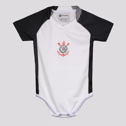 Body Corinthians Premium Branco e Preto