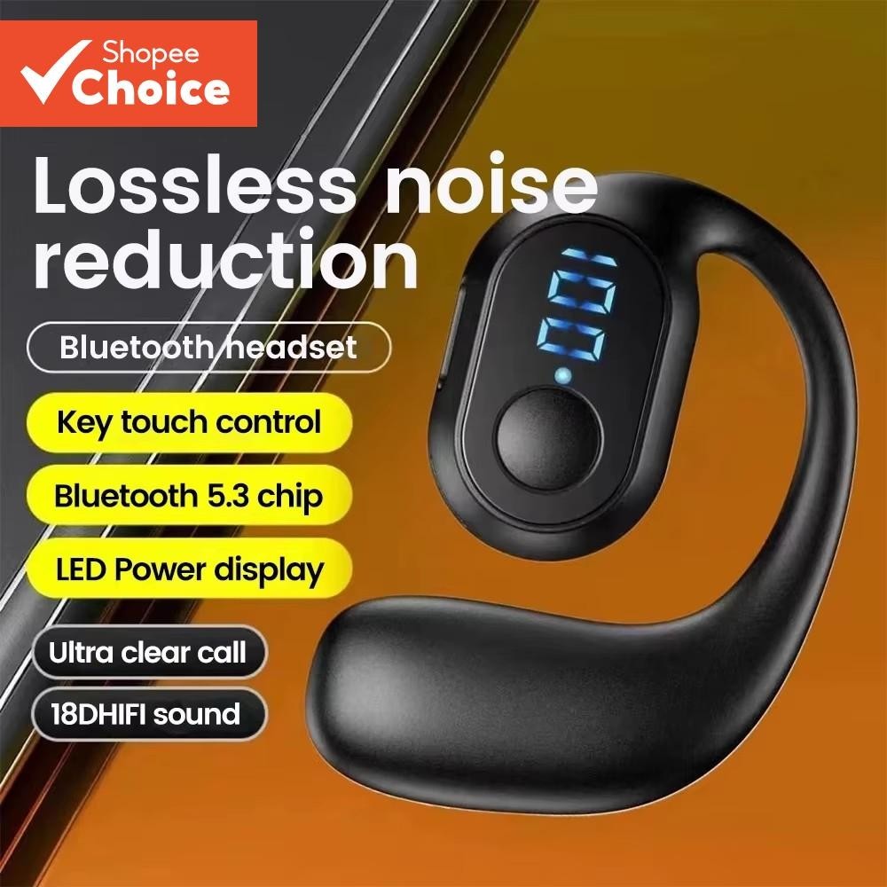OWS Fones De Ouvido Sem Fio Bluetooth 5.3 Com Gancho De Orelha LED Power Display 50H Playtime Som Estéreo HiFi Para Smar