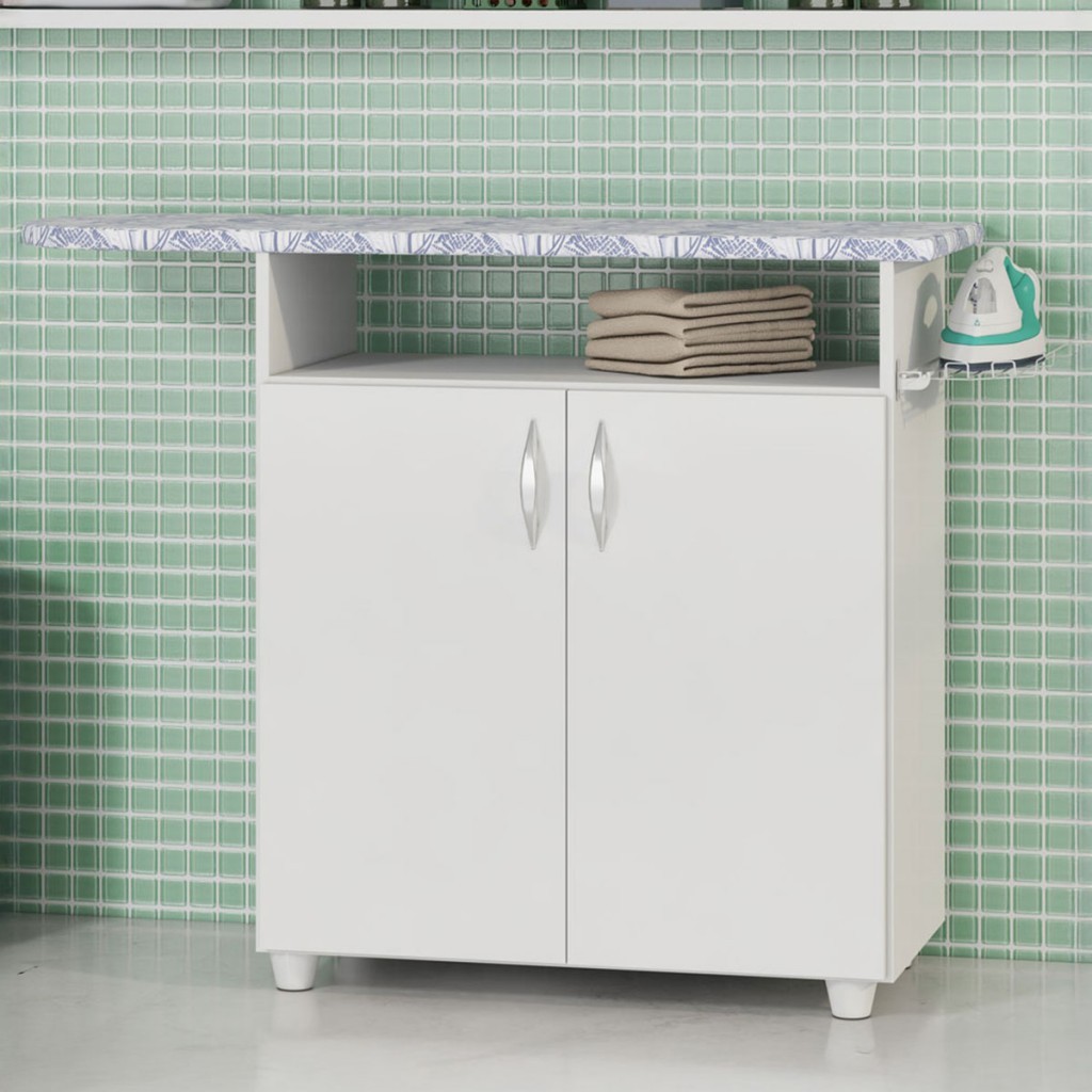 Tábua de Passar Roupa 2 Portas Rouge Branco New - Pnr Móveis em Oferta na Shopee