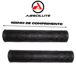 MANOPLA ABSOLUTE TIPO GIOS 165MM PRETA SEM FLANGE GIGANTE BMX STREET DH, FREERIDE, GRAU, wheeling PROMOÇÃO