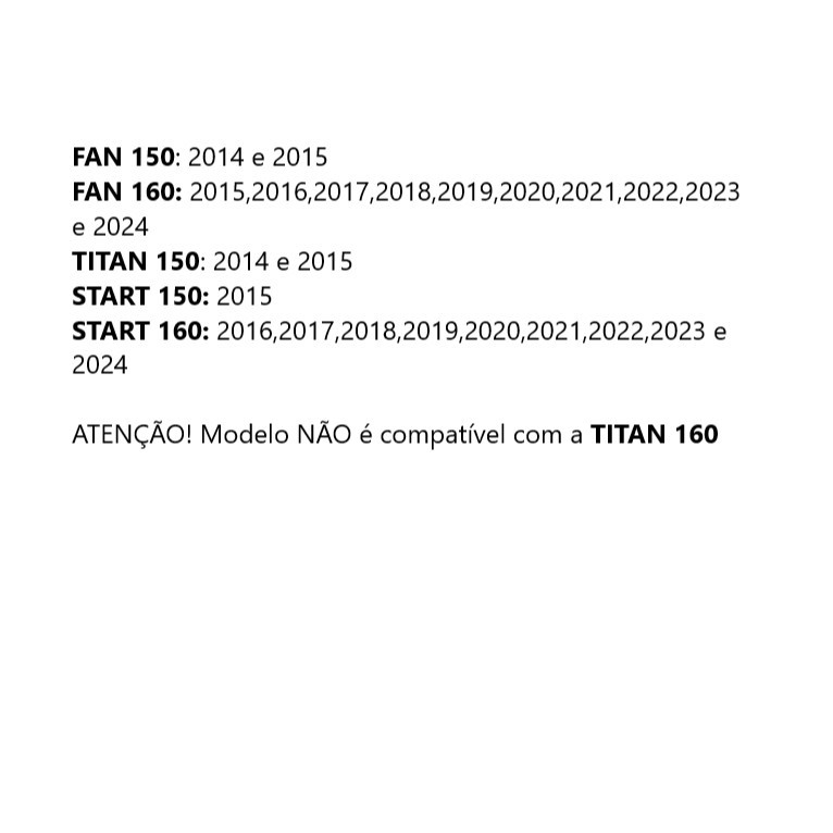 Alça Traseira Super Alta Titan 150 - Fan 150/160 - Start 150/160 — imagem 2 de 2