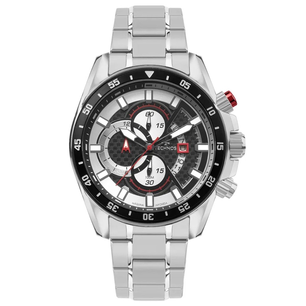 RELÓGIO TECHNOS MASCULINO CARBON OS1ABO/1P