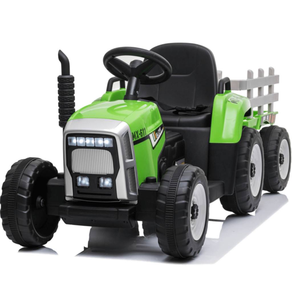 Trator Elétrico Infantil Importway Verde 12V com Carreta em Oferta na Shopee