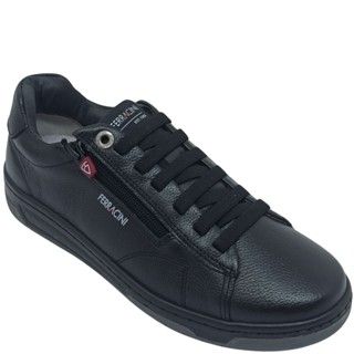Tênis Ferracini Masculino Couro com Zíper Lateral e Cadarço em Oferta na Shopee