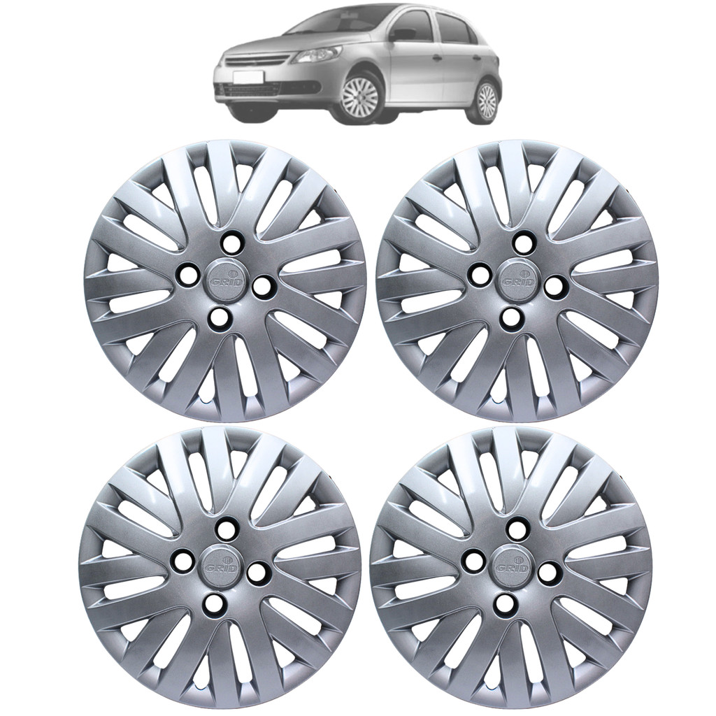 Jogo Calota Roda Aro 14 Vw Trend Gol Voyage Saveiro G5 4 Pçs
