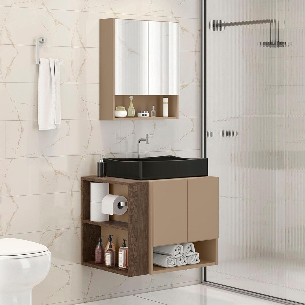 Gabinete Troia Cuba Dalla Preta Torneira Inox Valvula Click em Oferta na Shopee