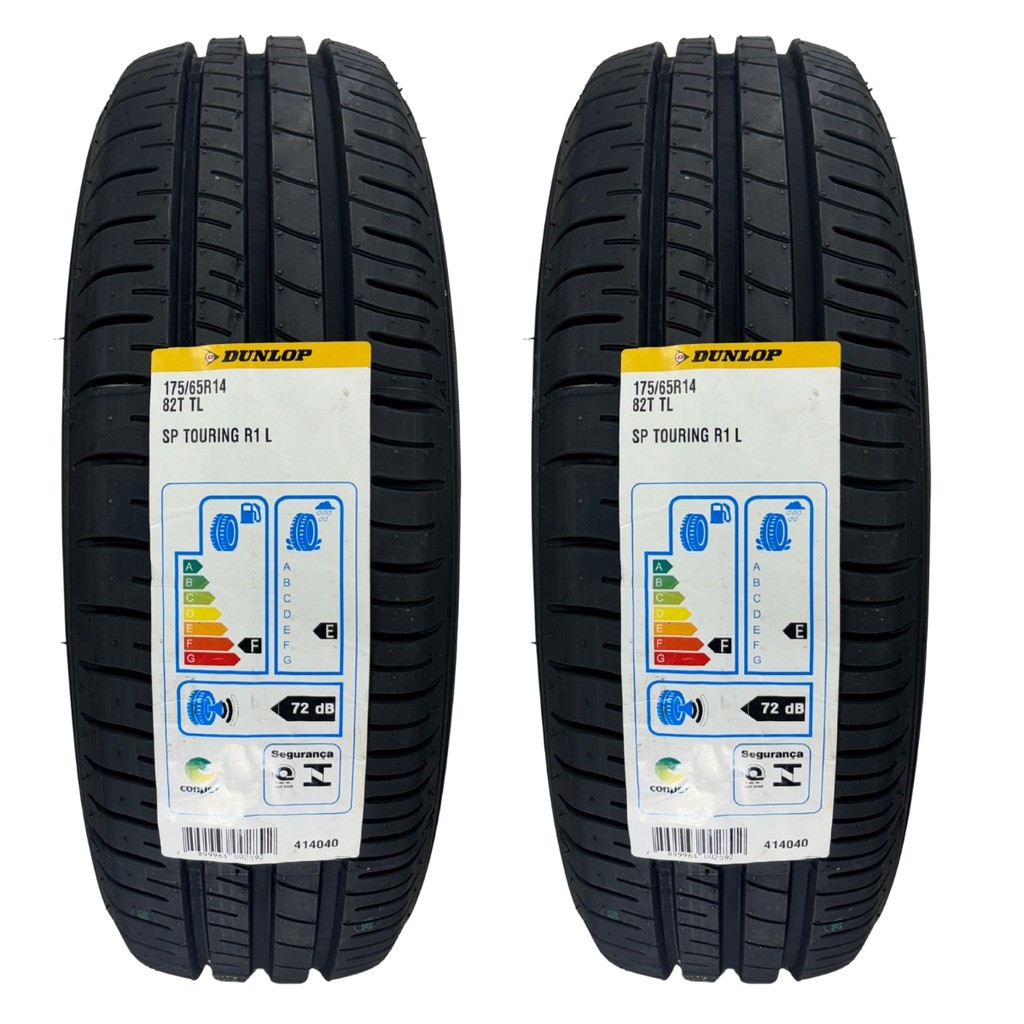 KIT  02 PNEUS 175/65R14 82T DUNLOP SP TOURING R1 GOL PALIO UNO CELTA CORSA FIESTA ARO 14 em Oferta na Shopee