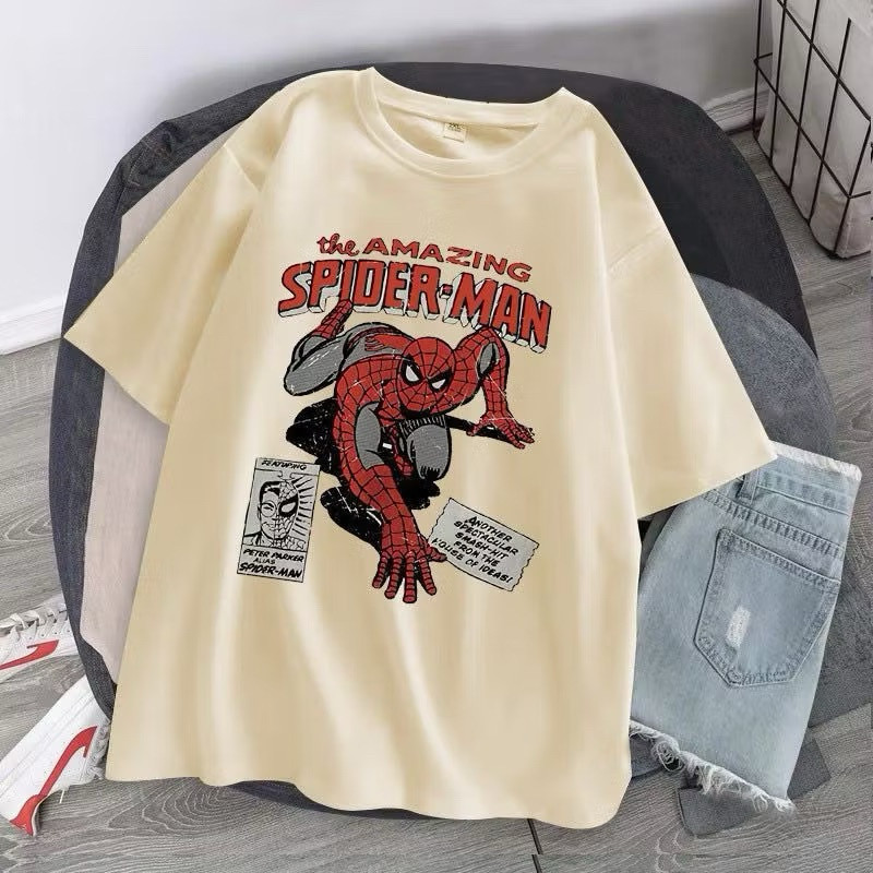 Camiseta Básica Homem Aranha Camisa "Spider Man The Amazing" Desenho Geek Promoção Envio Rápido
