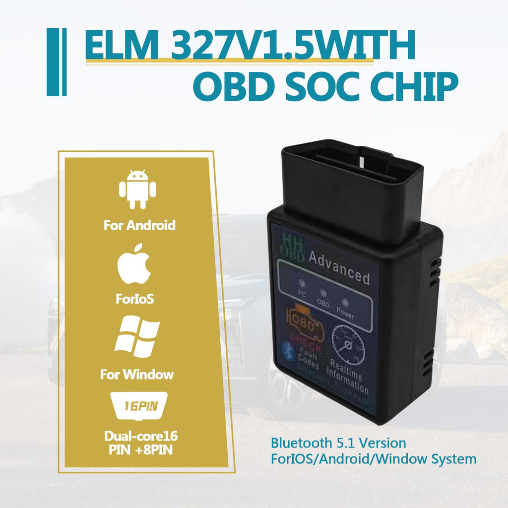 Scanner ELM327 OBD2 Diagnostico Automotivo V1.5 Advanced Bluetooth Android IOS WYFORT WF02H4