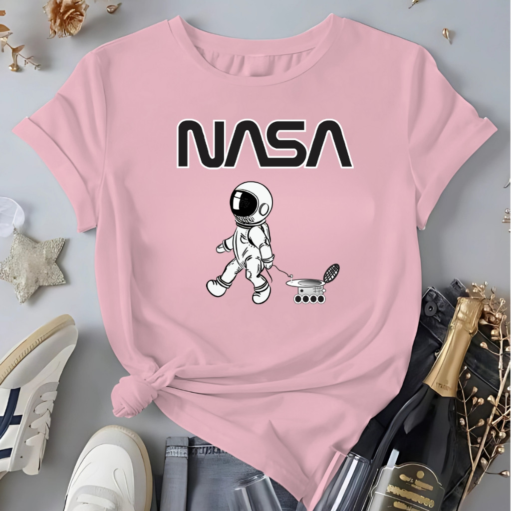 Camiseta Blusinha Feminina Nasa Astronauta 100%Algodão novidade lançamento TrendBox Mania