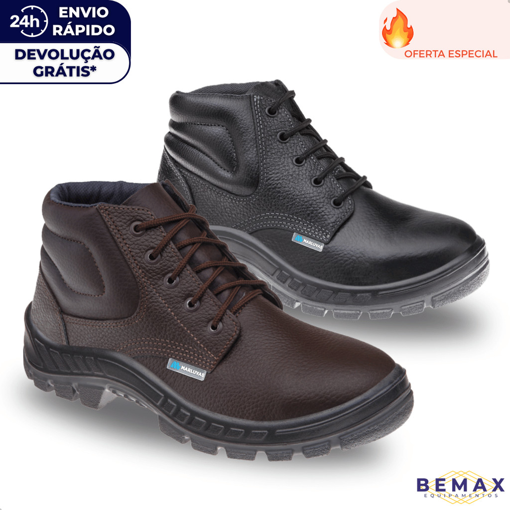 Botina De Segurança Marluvas 50b22 Coturno Masculino Bico Pvc Bota Epi CA 46492 
