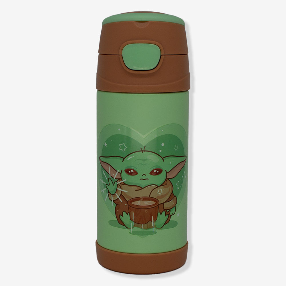 Garrafa Térmica Infantil Top Handle Baby Yoda – Star Wars em Oferta na Shopee