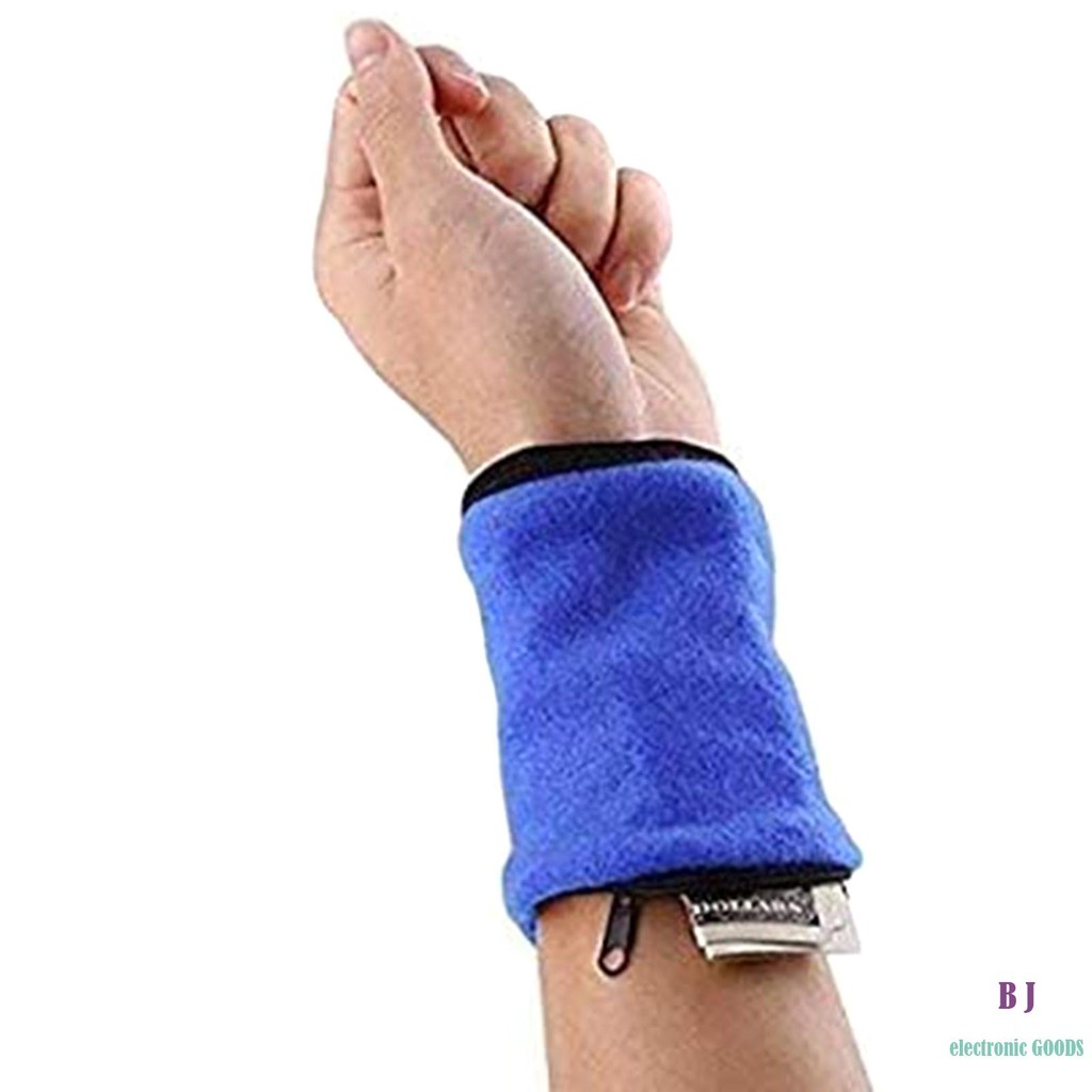 Bolsa De Pulso Com Zíper Pulseira Sweatband Carteira Para Chaves Cartões De Dinheiro Correndo Fitness Ciclismo Caminhada