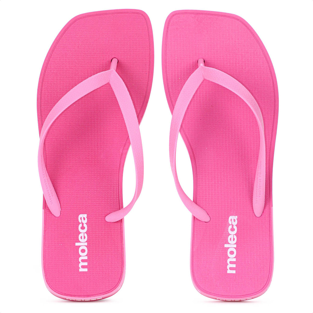 Chinelo Moleca Bico Quadrado Rosa - Feminino em Oferta na Shopee