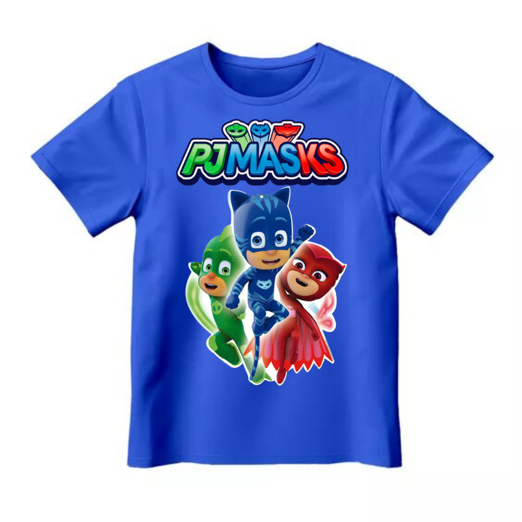 Camiseta infantil e Juvenil PJ mask Blusa Unissex 100% Algodão