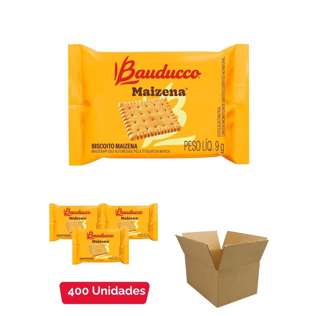 Kit Biscoito Maizena Bauducco - 400 Unidades 9G