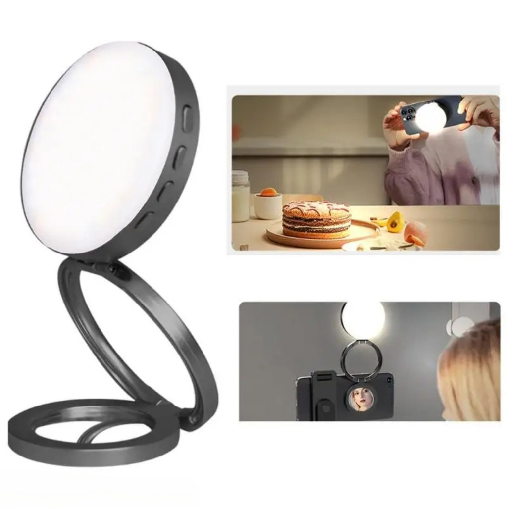 Mini Ring Light Anel De Luz Magnética Para Selfie , Lâmpada De Enchimento Smartphone , De Bolso