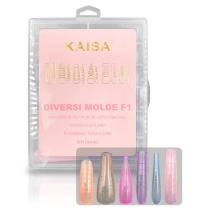Molde F1 Colorido Diversi KAISA 6 Formatos Sortidos Bailarina Stiletto Quadrado Curvo Mandorla