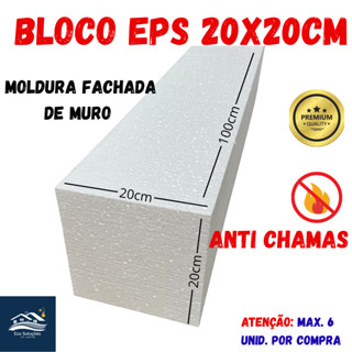 Moldura Externa Viga Eps 1.00metro 20x20cm Isopor Fachada em Oferta na Shopee
