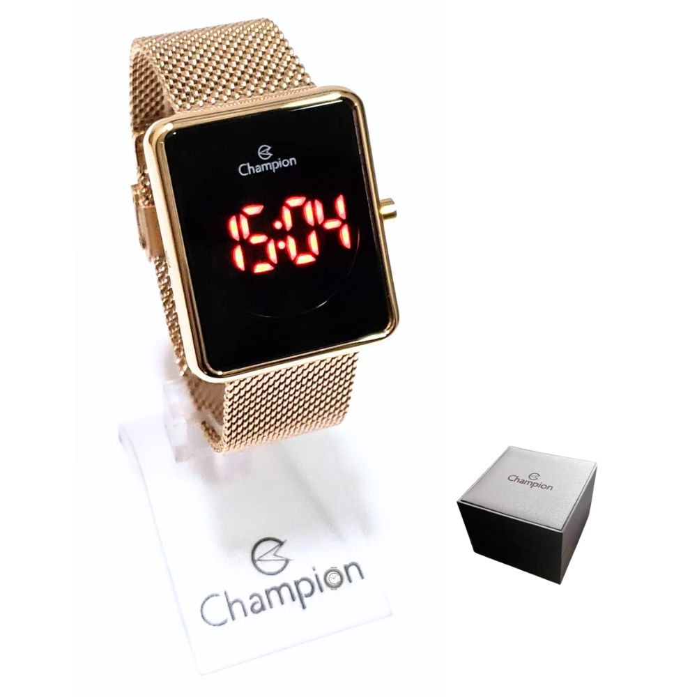 Relógio Champion Feminino Rosé Digital Led CH40080P