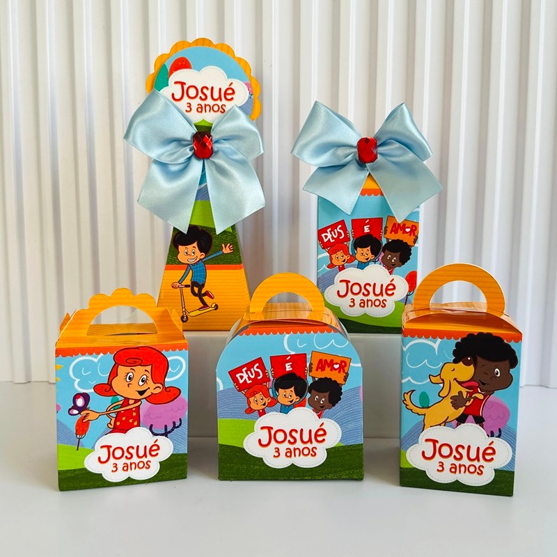 Kit Caixas Três Palavrinhas Personalizada + BRINDE /Lembrancinha de Festa /Aniversário