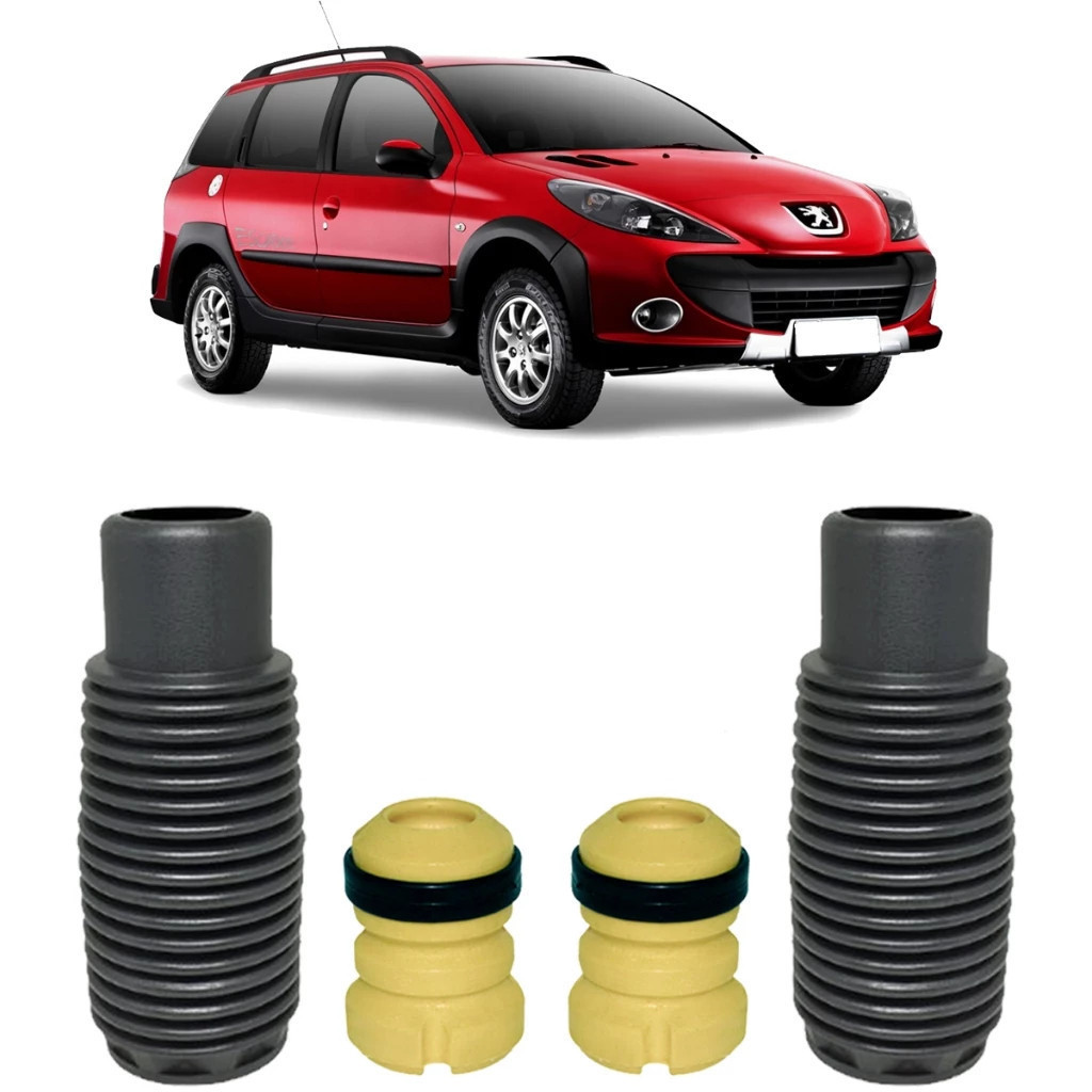 Par Kit Batente Dianteiro dos Amortecedores Peugeot 206 207 Hoggar Escapade Hoggar