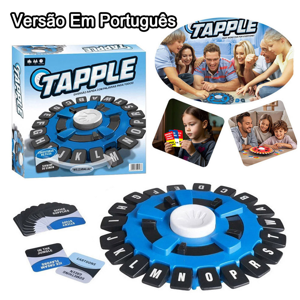 Versão Em Português-Usaopoly Tapple Word Fast Paced Jogos De Tabuleiro Para Família Jogo Stop