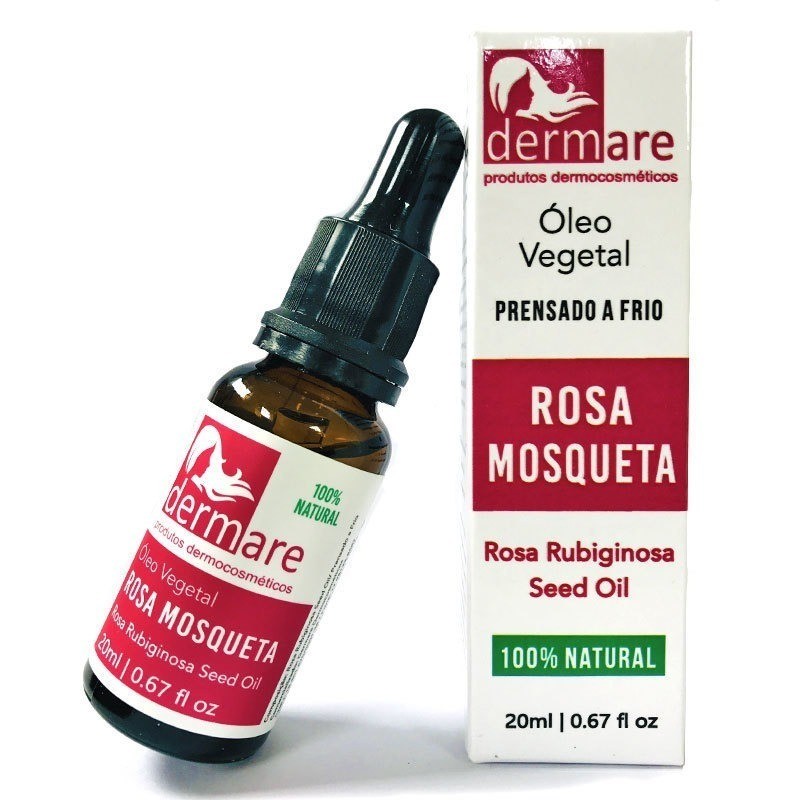 OLEO VEGETAL DE ROSA MOSQUETA DERMARE 20ML - cicatrizante e regenerativo em Oferta na Shopee