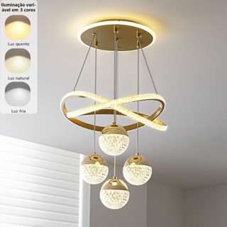 110V-220V 3 Cores Em 1 Lustre De Sala De Estar Jantar Novo Estilo Simples Moderno Quarto De Cozinha em Oferta na Shopee