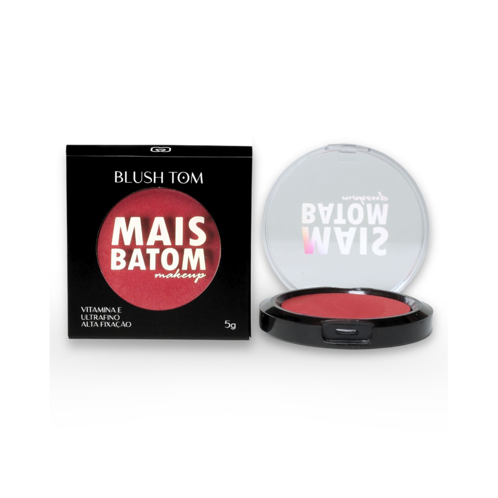 Blush Tom CerejaBlush Tom Cor Cereja Matte Ultrafino Alta Pigmentação Com Vitamina E | Mais Batom - Envio Imediato